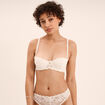 Soutien-gorge bandeau avec coques blanc femme