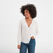 Blouse cordons au col Liberto blanc femme