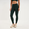 Legging de sport gainant taille haute vert fonc&eacute; femme