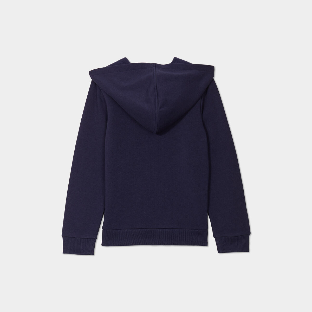 Sweat &agrave; capuche zipp&eacute; bleu marine fille
