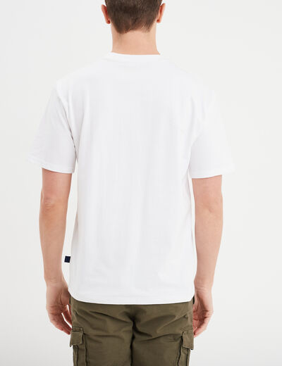 T-shirt oversize manches courtes Creeks blanc homme