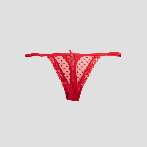 Lot 2 strings rouge femme