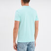 Polo piqu&eacute; coton manches courtes bleu turquoise homme