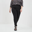 Jegging taille élastiquée grande taille noir femme grande taille