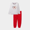 Ensemble pyjama pilou pantalon gris clair femme grande taille