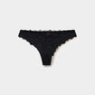 Tanga en dentelle noir femme