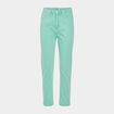 Pantalon coupe mom bleu turquoise femme