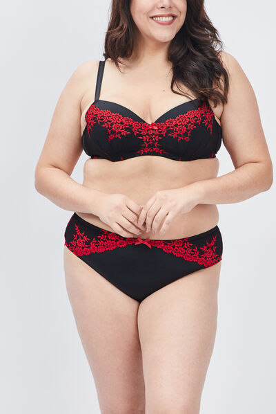 Soutien-gorge corbeille grande taille rouge femme grande taille