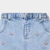 Jean brod&eacute; devant taille ajustable denim double stone b&eacute;b&eacute; fille
