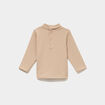 Lot 2 t-shirts col roul&eacute; boutonn&eacute; dos sable b&eacute;b&eacute; gar&ccedil;on
