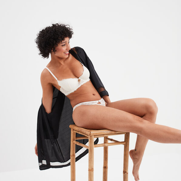 Soutien-gorge corbeille paddé blanc femme