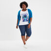 Gilet manches 3/4 bleu canard femme grande taille