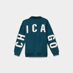 Sweat col camionneur avec poches bleu canard gar&ccedil;on