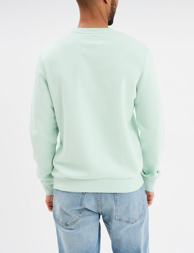 Sweat avec col rond vert pastel homme