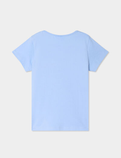 Ensemble pyjama short coton Stitch bleu clair fille