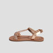 Sandales plates jaune or fille
