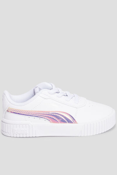 Tennis basses à lacets Puma Carina blanc fille