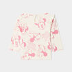 T-shirt coton manches longues Minnie blanc bébé fille
