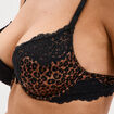 Soutien-gorge maxi push-up dentelle marron femme