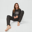 Ensemble pyjama 2 pièces gris foncé femme