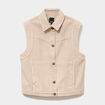 Veste en jean sans manches coton sable femme