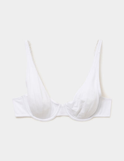 Soutien-gorge foulard coton majoritaire blanc femme