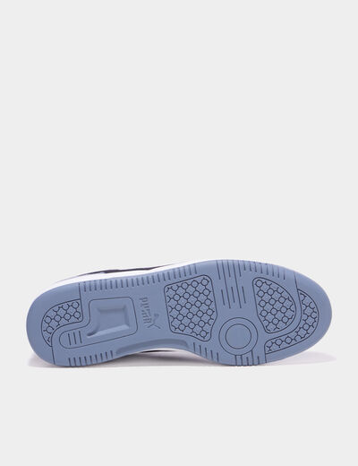 Tennis &agrave; lacets en cuir Puma Rebound V6 bleu lavande homme