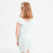 Combishort avec manches volants bleu turquoise fille