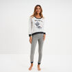 Ensemble pyjama 2 pi&egrave;ces gris clair femme
