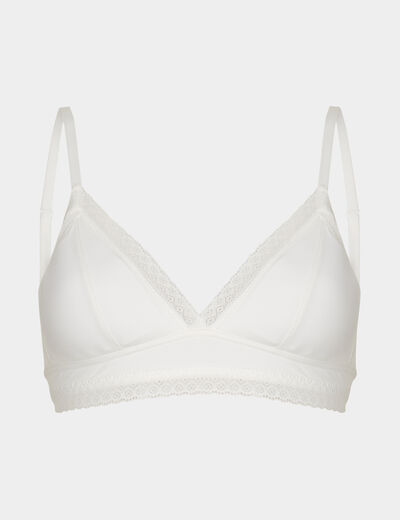 Soutien-gorge triangle paddé blanc femme