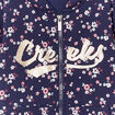 Sweat zippé à capuche Creeks bleu marine fille