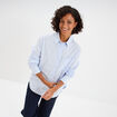 Chemise oversize 1 poche coton bleu ciel femme