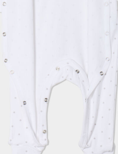 Ensemble body croisé et dors-bien coton blanc mixte