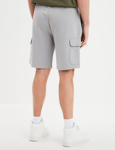 Bermuda de jogging avec poches côtés gris homme