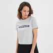 T-shirt pyjama manches courtes coton gris clair femme