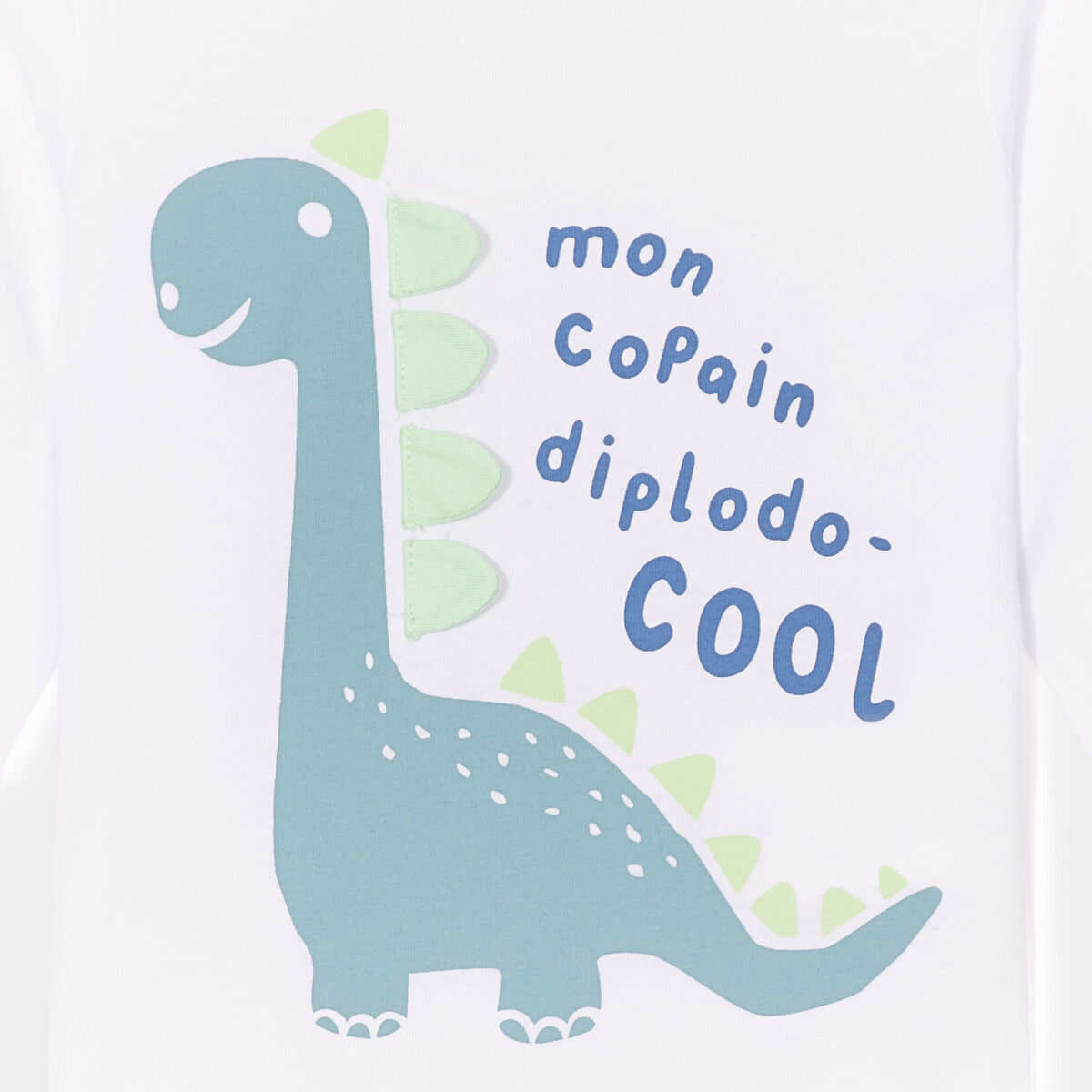 T-shirt manches longues coton blanc bébé garçon