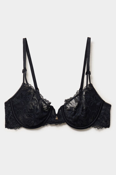 Soutien-gorge embo&icirc;tant dentelle noir femme