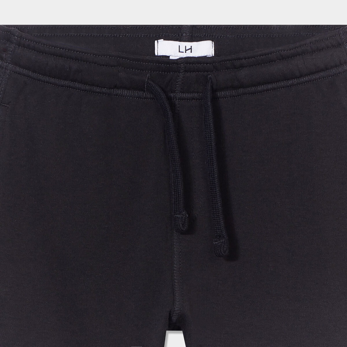 Short jogging droit taille élastiquée noir garçon