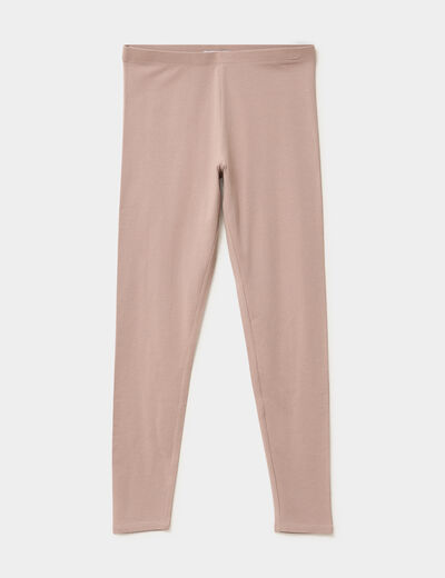 Legging taille haute marron clair femme