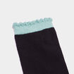 Lot 5 paires chaussettes à bord vague multicolore femme
