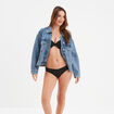 Culotte microfibre sans coutures noir femme