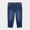 Jeans corsaire slim taille haute denim stone femme grande taille