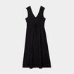 Robe midi broderie anglaise coton noir femme