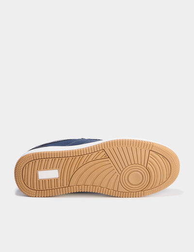 Tennis basses à lacets bleu marine femme