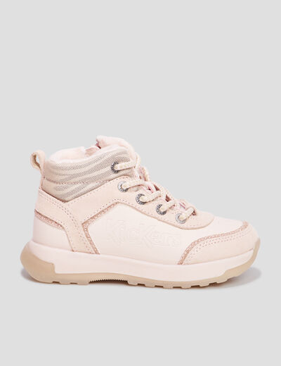 Bottines à lacets Kickers Fauna rose fille