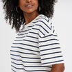 Robe t-shirt manches courtes coton ecru femme
