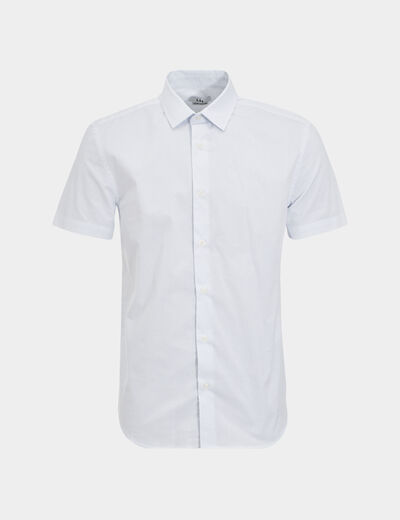 Chemise manches courtes coton blanc homme