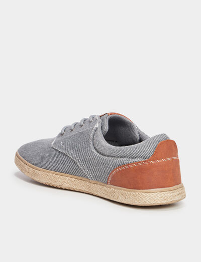 Derbies toile &agrave; lacets Creeks bleu gris homme