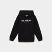 Sweat hoodie doubl&eacute; &agrave; capuche oversize noir gar&ccedil;on