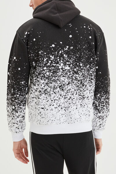 Sweat à capuche hoodie Liberto noir homme